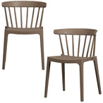 Bliss tuinstoel met spijlen bruin melange