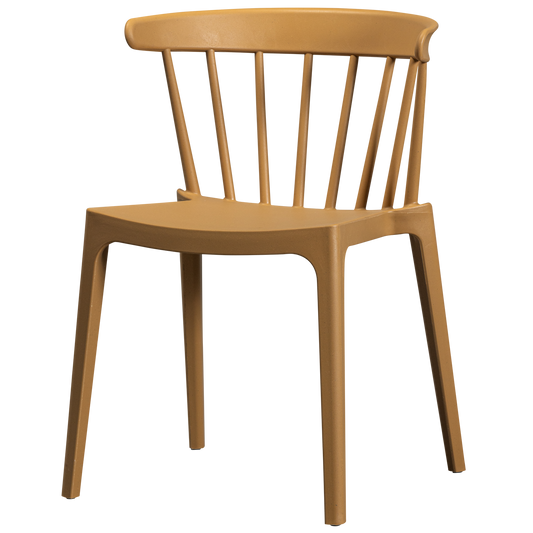 Bliss tuinstoel met spijlen karamel melange