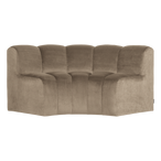 Mojo eetbank halfronde hoek rugleuning velvet khaki [fsc]