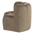 Mojo eetbank halfronde hoek rugleuning velvet khaki [fsc]