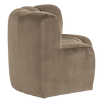 Mojo eetbank halfronde hoek rugleuning velvet khaki [fsc]