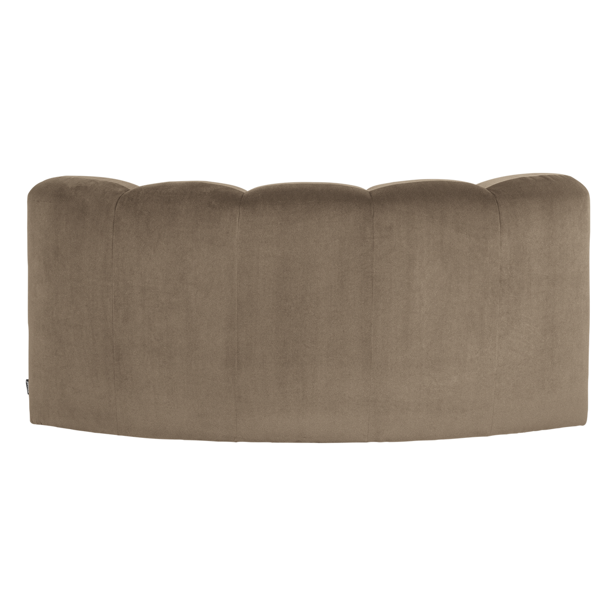 Mojo eetbank halfronde hoek rugleuning velvet khaki [fsc]