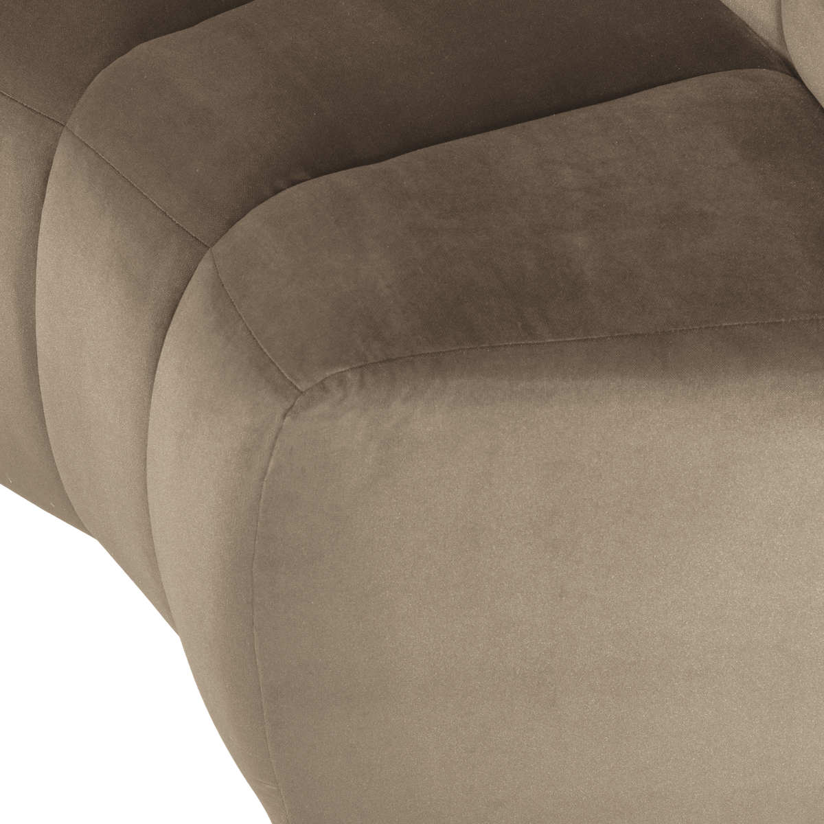 Mojo eetbank halfronde hoek rugleuning velvet khaki [fsc]