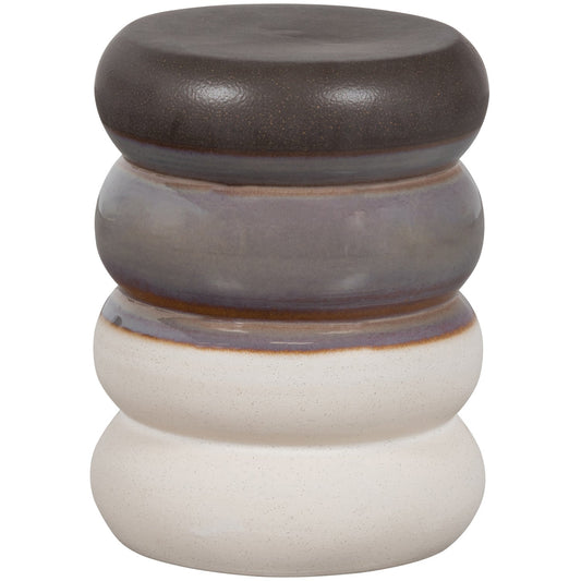 Bulb bijzettafel keramiek grijs melange 44x34ø cm