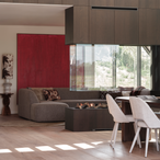 Ellips eetkamertafel mango hout walnoot 90x240cm