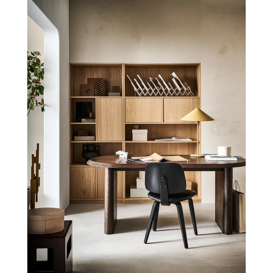 Ellips eetkamertafel mango hout walnoot 90x180cm