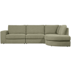 Family hoekbank ronding rechts groen
