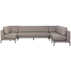 Couple eetbank element 200 cm taupe