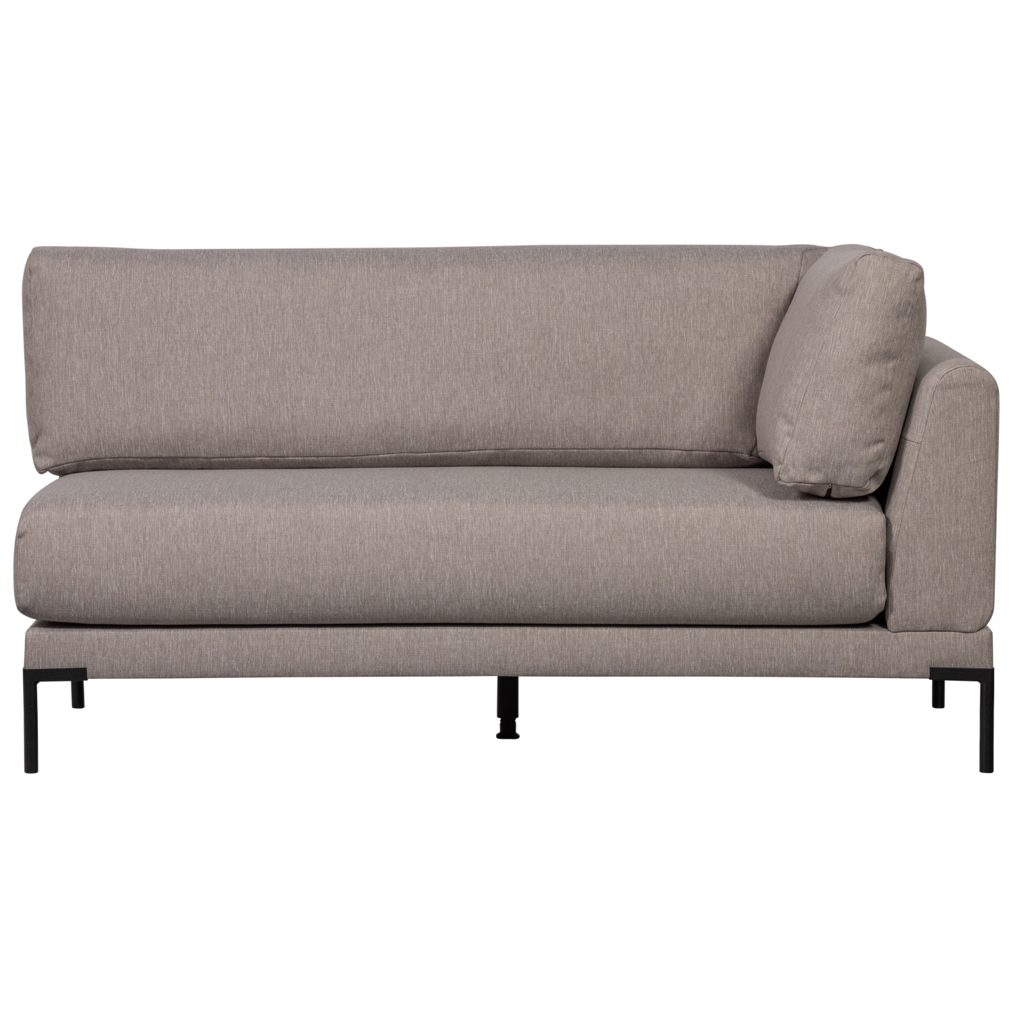 Couple eetbank hoekelement lange zijde links taupe