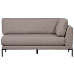 Couple eetbank hoekelement lange zijde links taupe