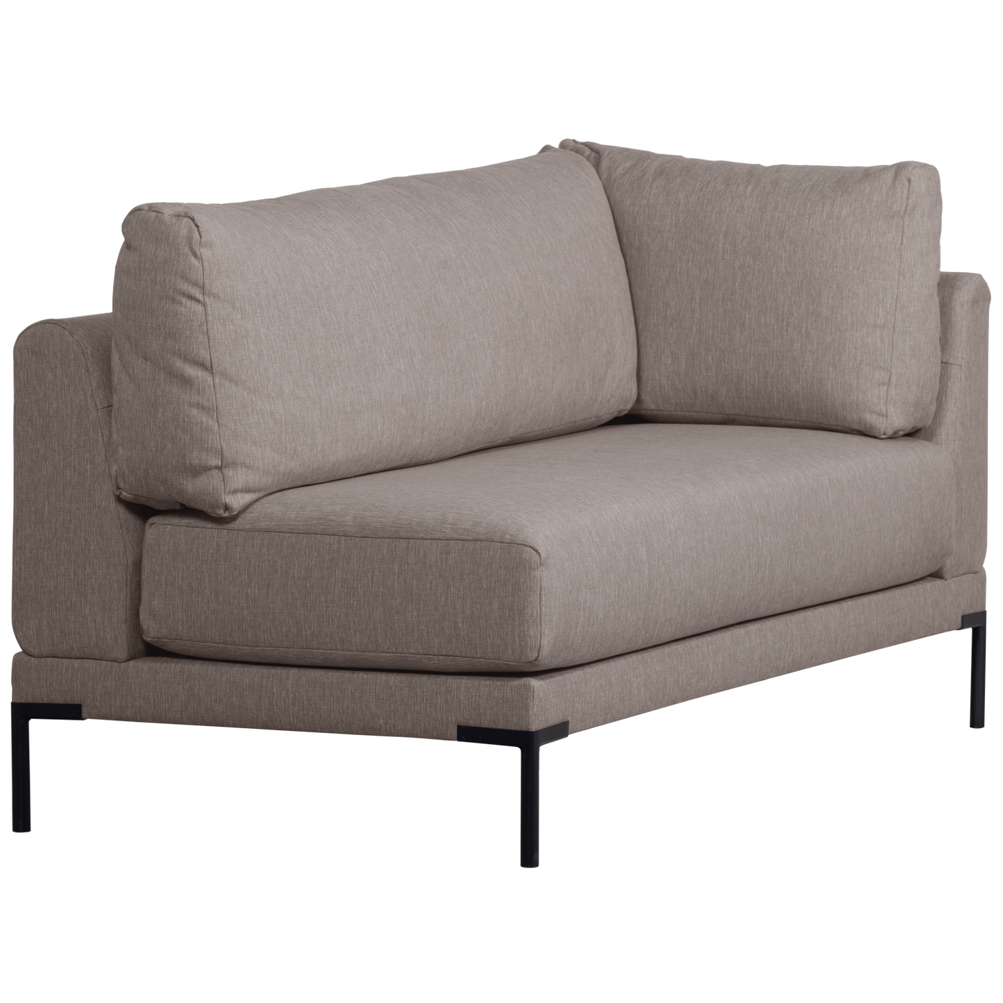 Couple eetbank hoekelement lange zijde links taupe