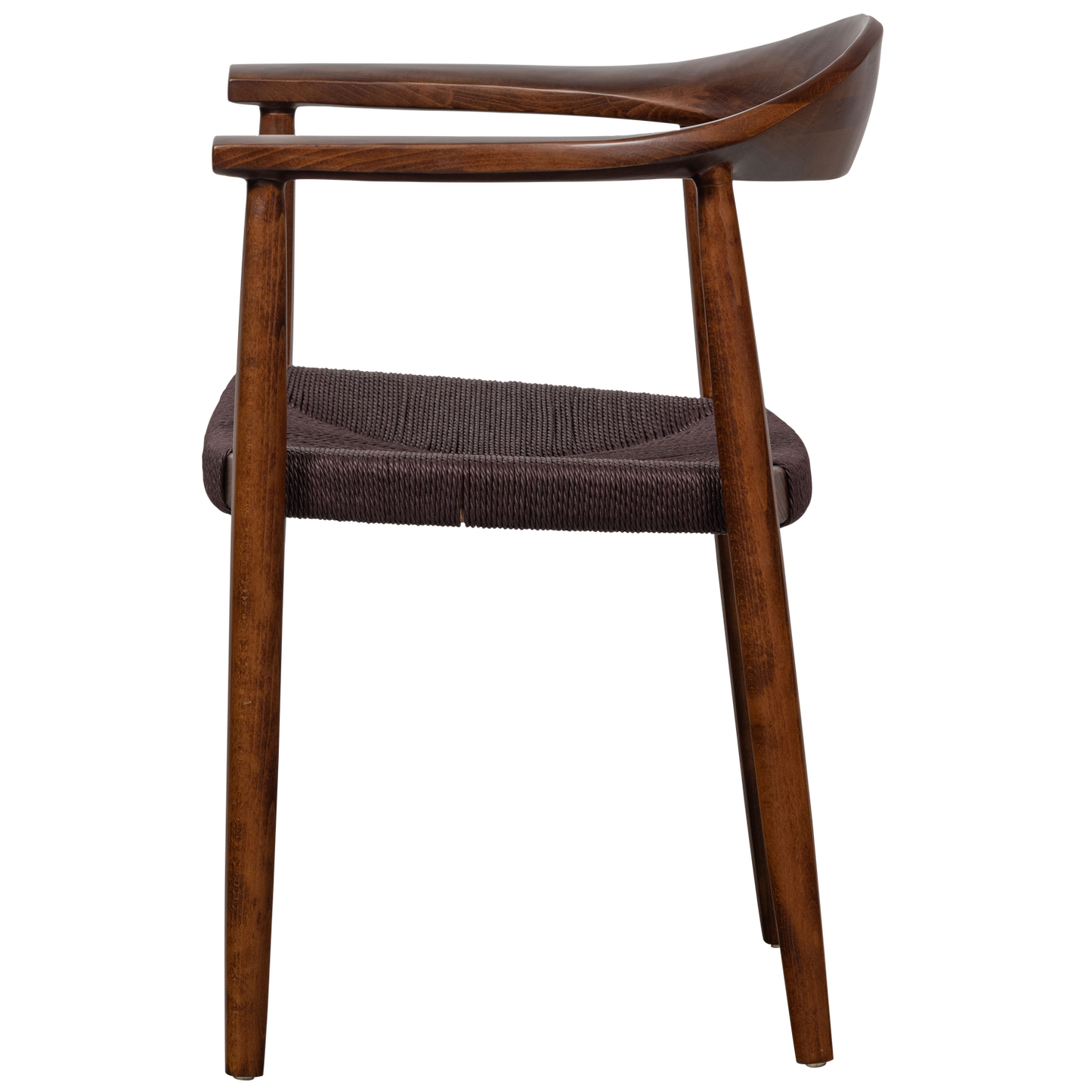Embrace eetkamerstoel hout gevlochten zitting donkerbruin