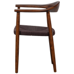 Embrace eetkamerstoel hout gevlochten zitting donkerbruin