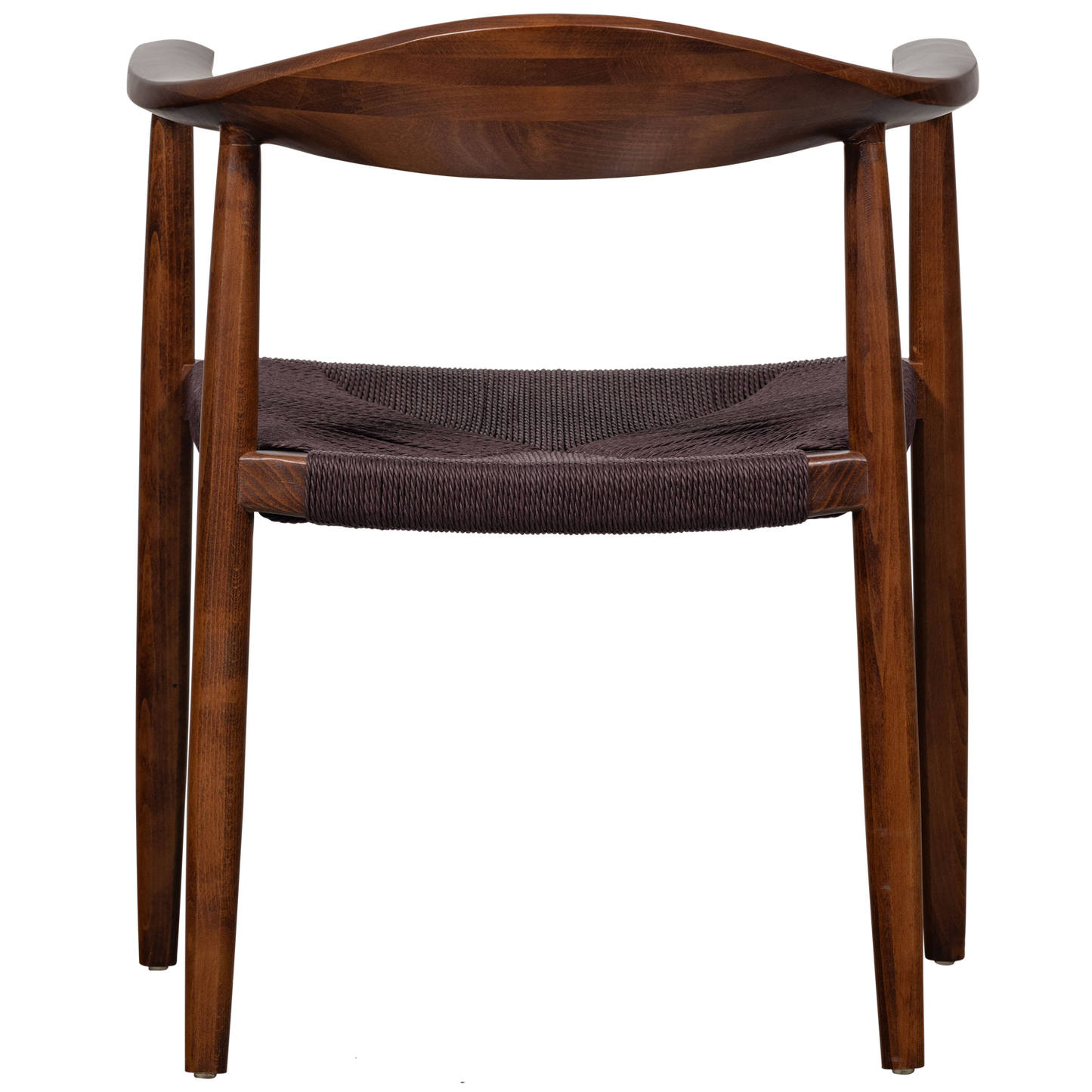 Embrace eetkamerstoel hout gevlochten zitting donkerbruin