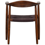 Embrace eetkamerstoel hout gevlochten zitting donkerbruin