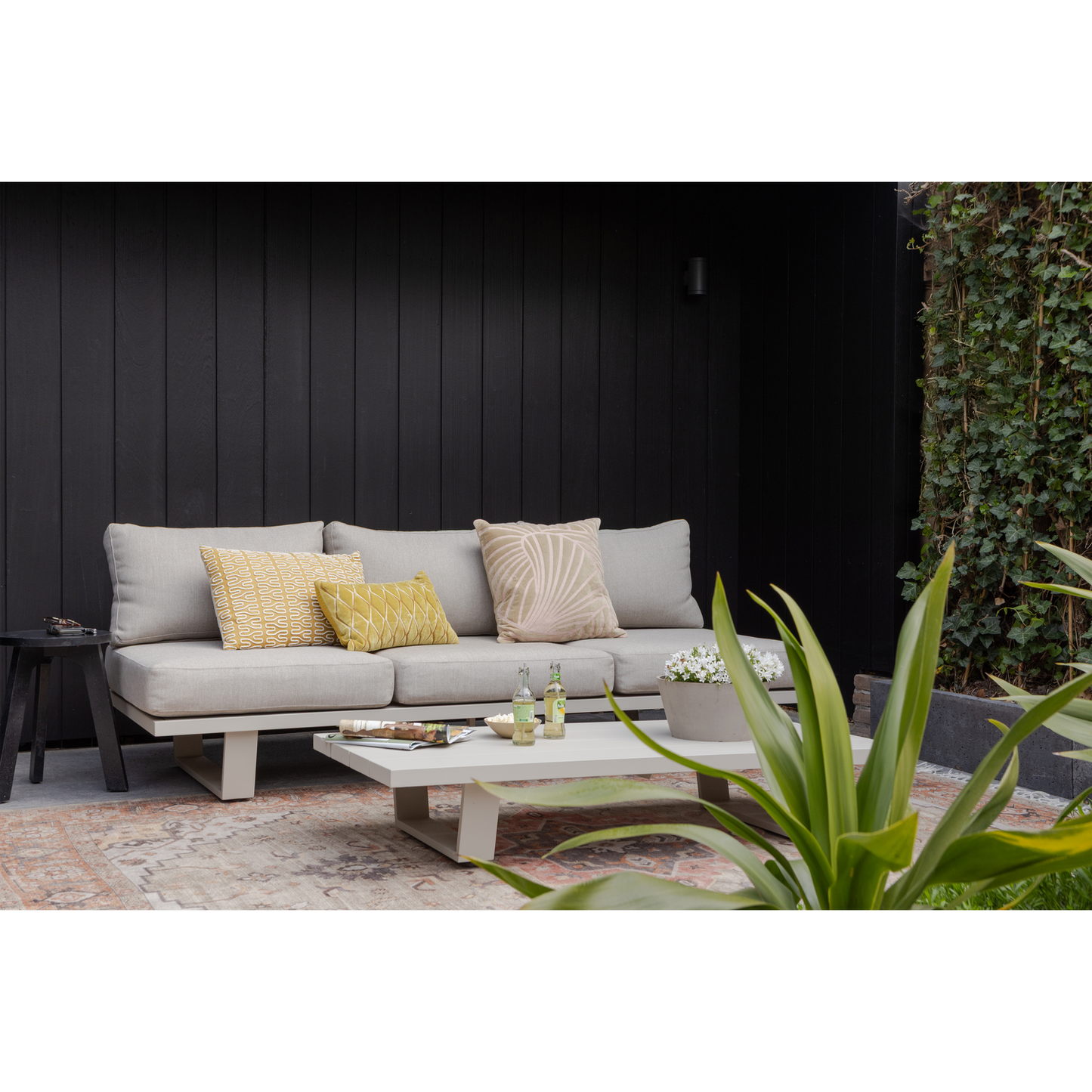 Bear tuin 3-zits bank aluminium zand