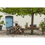 Bliss tuinstoel met spijlen bruin melange