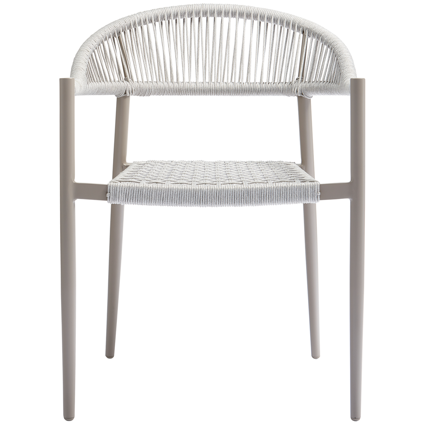 Yellow tuinstoel touw/aluminium lichtgrijs