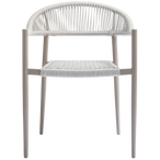 Yellow tuinstoel touw/aluminium lichtgrijs