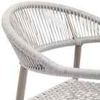 Yellow tuinstoel touw/aluminium lichtgrijs