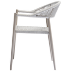Yellow tuinstoel touw/aluminium lichtgrijs
