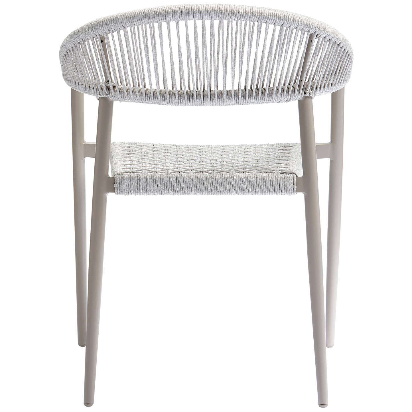 Yellow tuinstoel touw/aluminium lichtgrijs