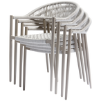 Yellow tuinstoel touw/aluminium lichtgrijs