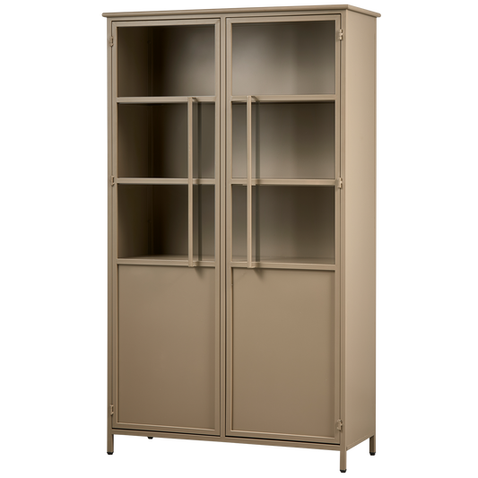 Exhibit vitrinekast metaal khaki