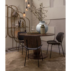 Blanco eettafel ø120 cm mango walnoot