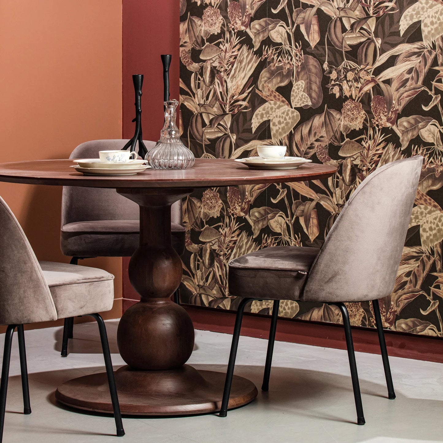 Blanco eettafel ø120 cm mango walnoot