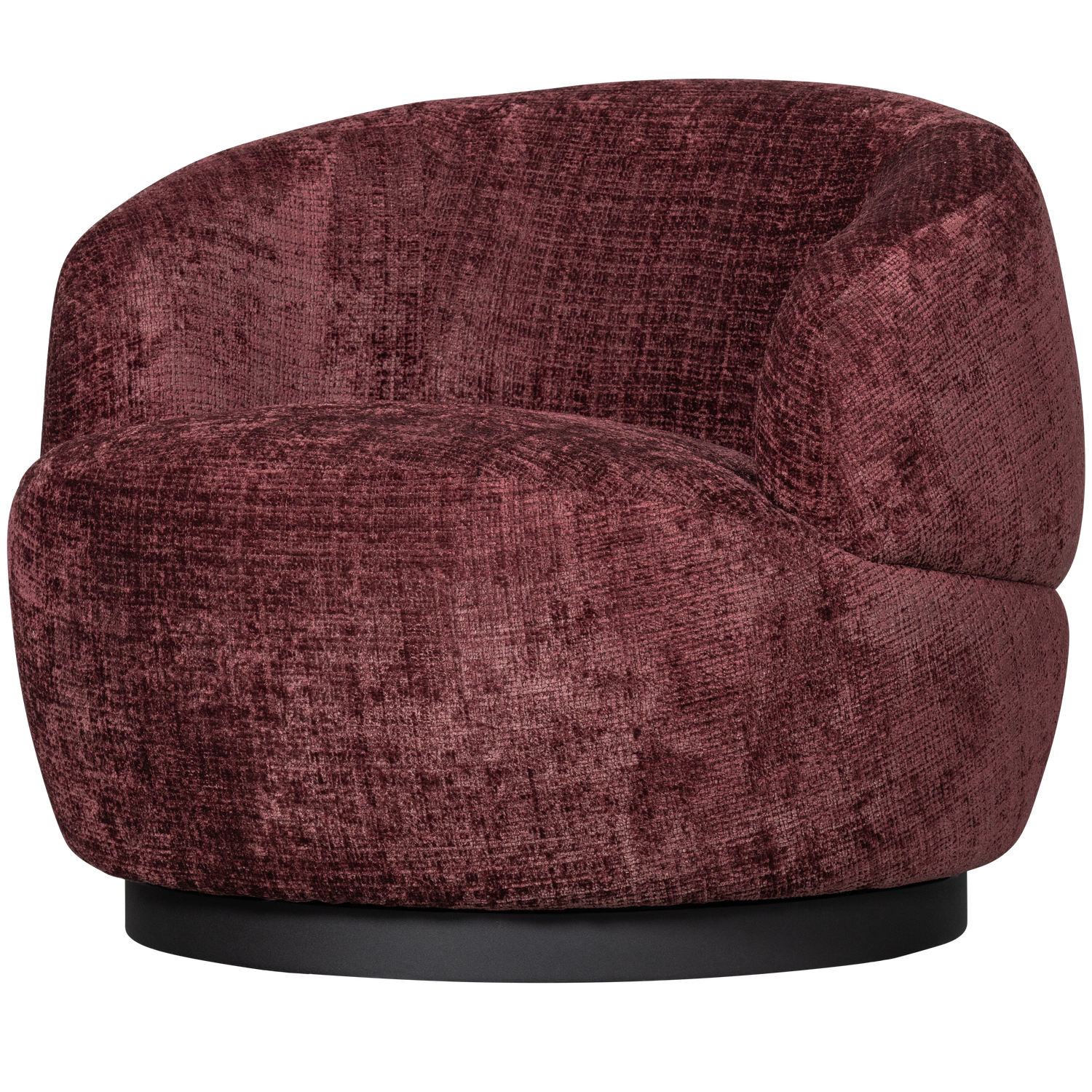 Woolly draaifauteuil chenille aubergine