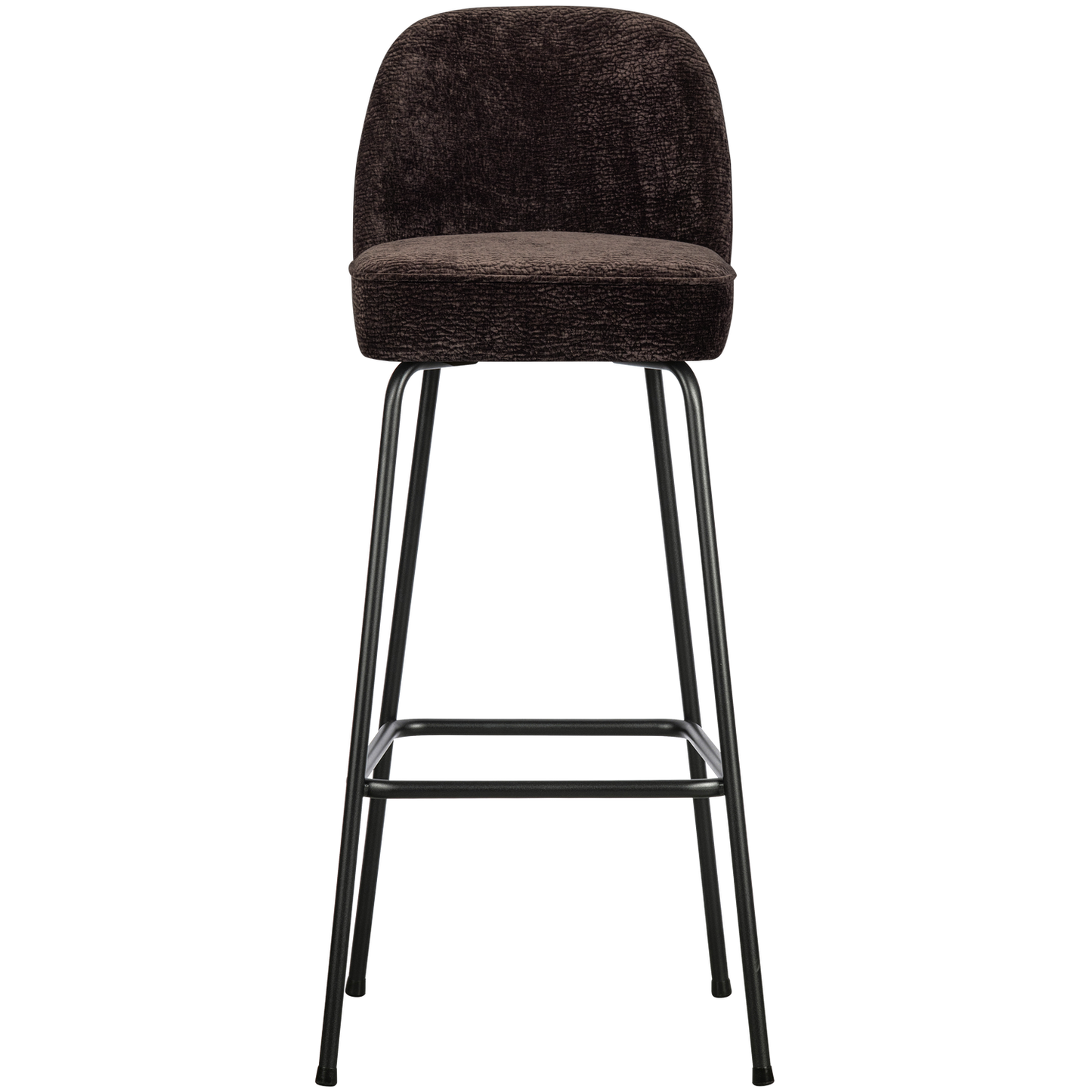 Vogue barstoel 80 cm 3d chenille donkerbruin