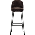 Vogue barstoel 80 cm 3d chenille donkerbruin
