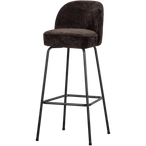 Vogue barstoel 80 cm 3d chenille donkerbruin