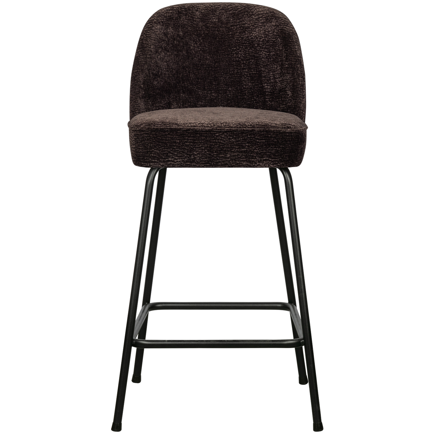 Vogue barstoel 65 cm 3d chenille donkerbruin