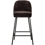 Vogue barstoel 65 cm 3d chenille donkerbruin