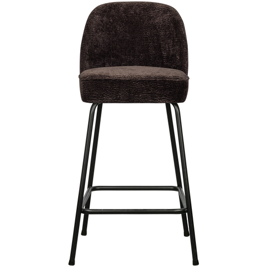 Vogue barstoel 65 cm 3d chenille donkerbruin
