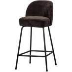 Vogue barstoel 65 cm 3d chenille donkerbruin