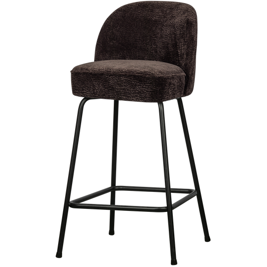 Vogue barstoel 65 cm 3d chenille donkerbruin