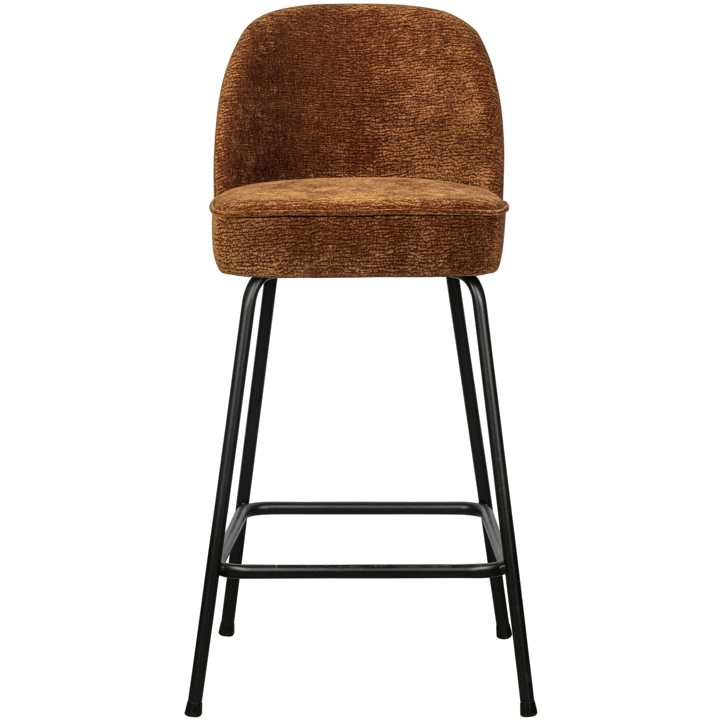 Vogue barstoel 65 cm 3d chenille middenbruin