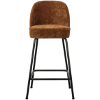 Vogue barstoel 65 cm 3d chenille middenbruin