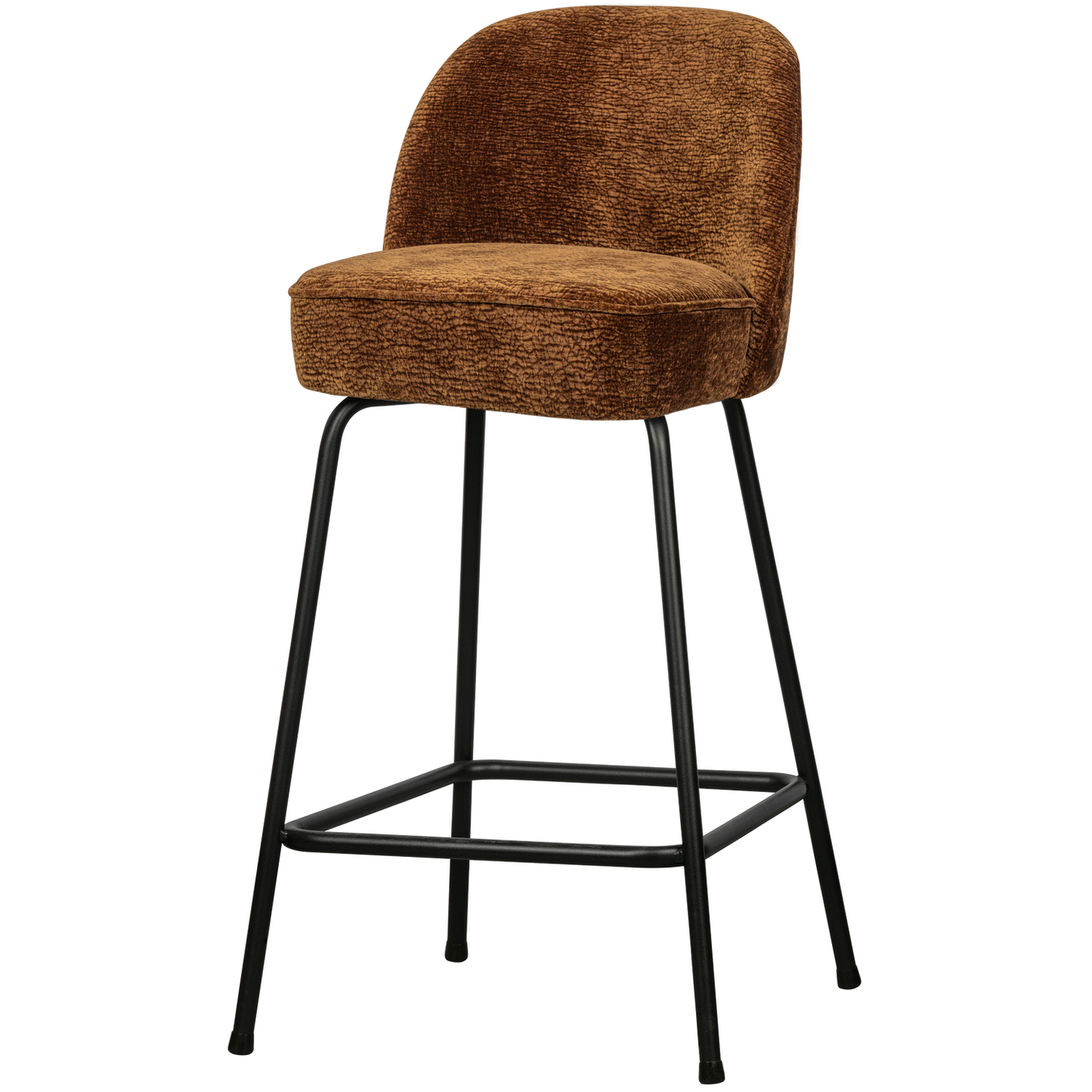 Vogue barstoel 65 cm 3d chenille middenbruin