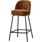 Vogue barstoel 65 cm 3d chenille middenbruin