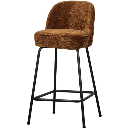 Vogue barstoel 65 cm 3d chenille middenbruin