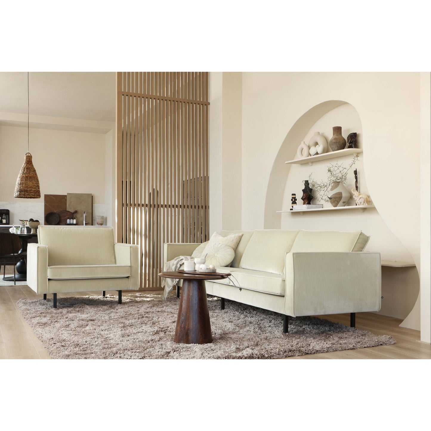 Posture bijzettafel mango hout walnoot