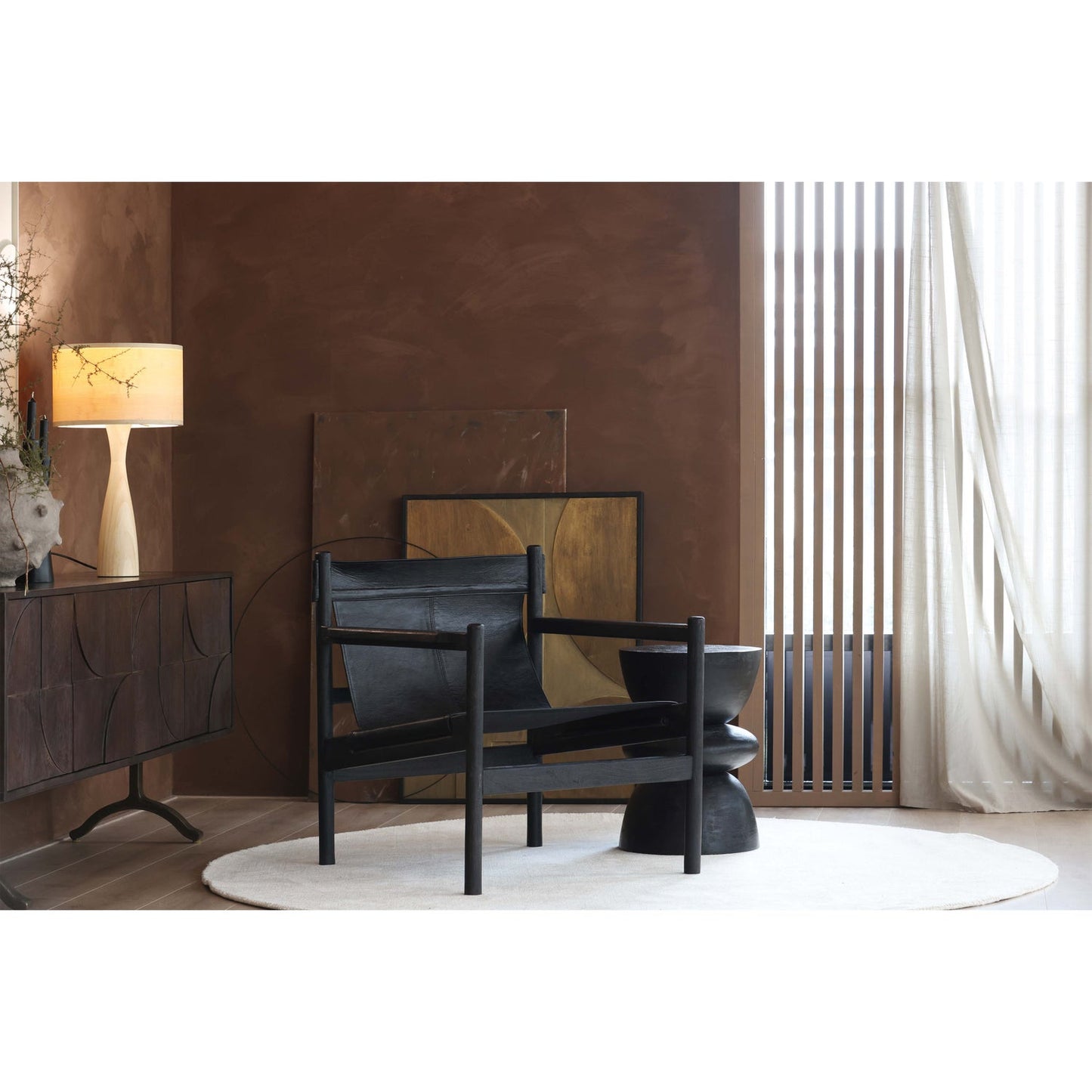 Draw dressoir mangohout walnoot