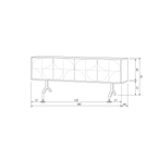 Draw dressoir mangohout walnoot