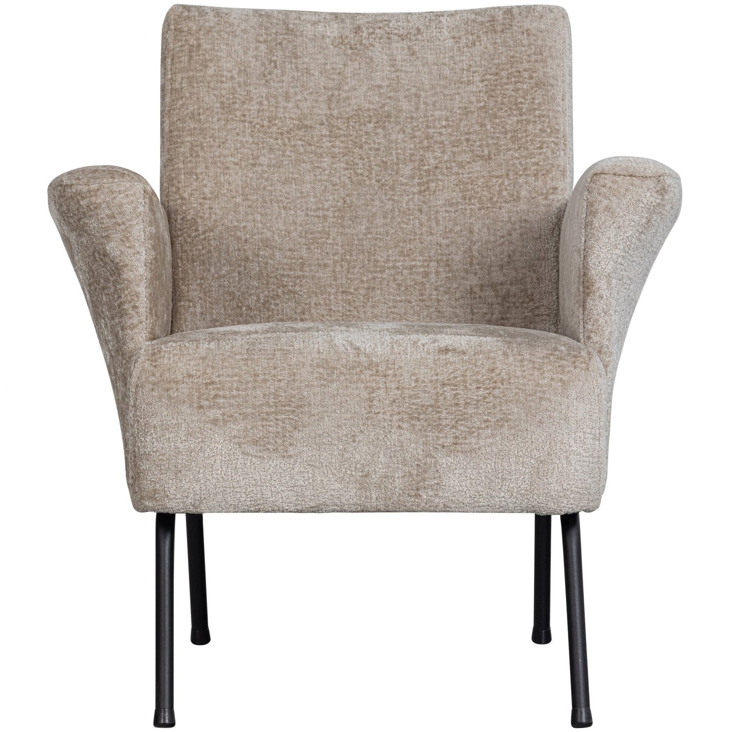 Muse fauteuil grof geweven stof naturel