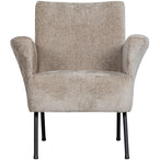 Muse fauteuil grof geweven stof naturel
