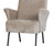 Muse fauteuil grof geweven stof naturel